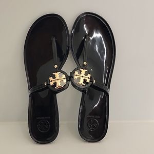 Black and Gold, Tory Burch Sandals, size 11, worn once